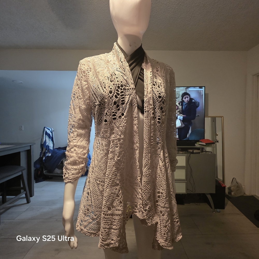 Style & Co. Cream Lace Cardigan